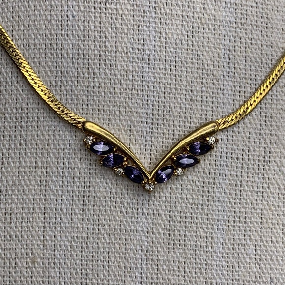 Avon Purple Gold Vintage choker - Picture 5 of 6